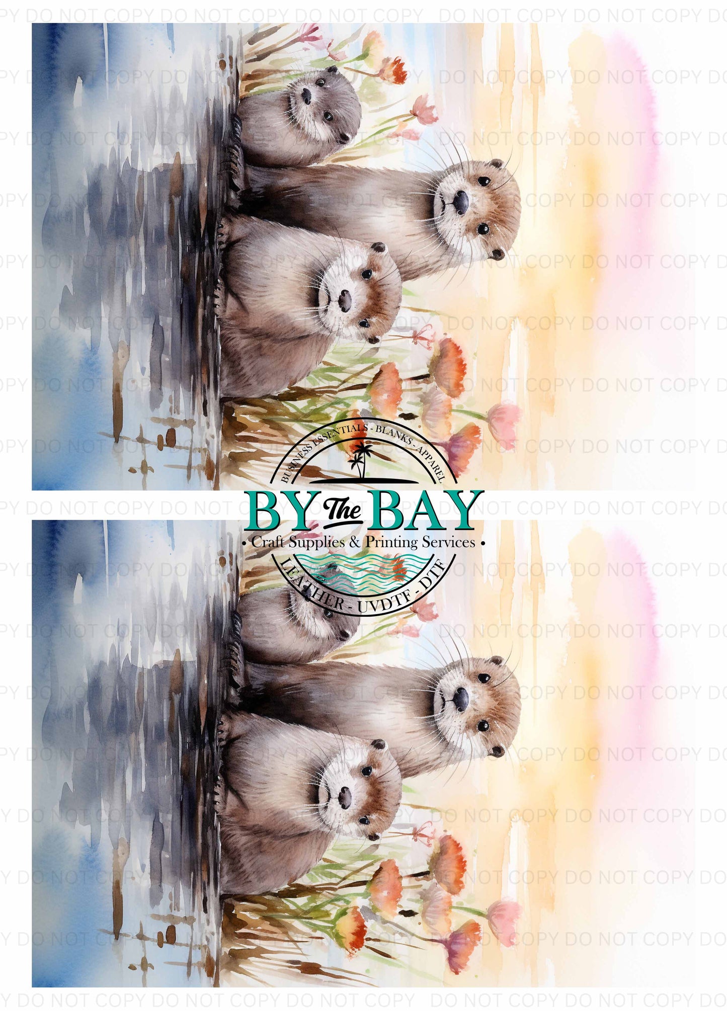 Trio of Otters Panel (Various Sizes)