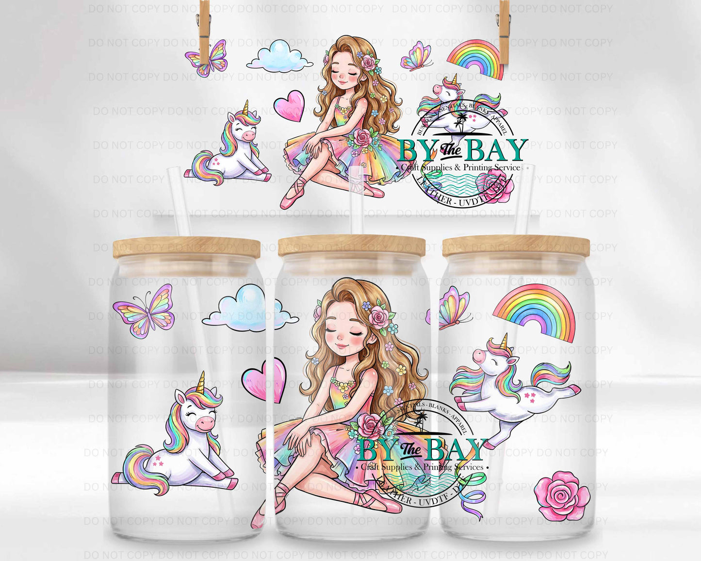 Unicorn Ballerina 16oz UVDTF Wrap