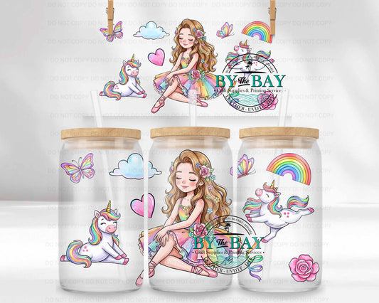 Unicorn Ballerina 16oz UVDTF Wrap