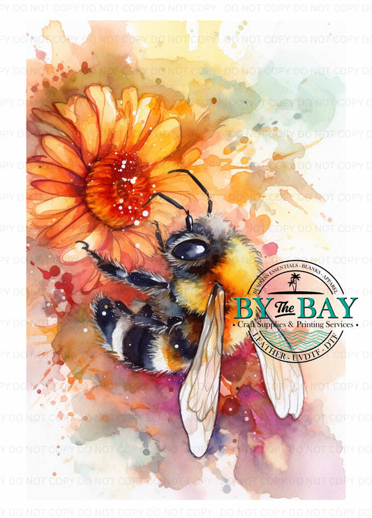 Watercolour Bee Panel (Various Sizes)