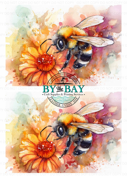 Watercolour Bee Panel (Various Sizes)