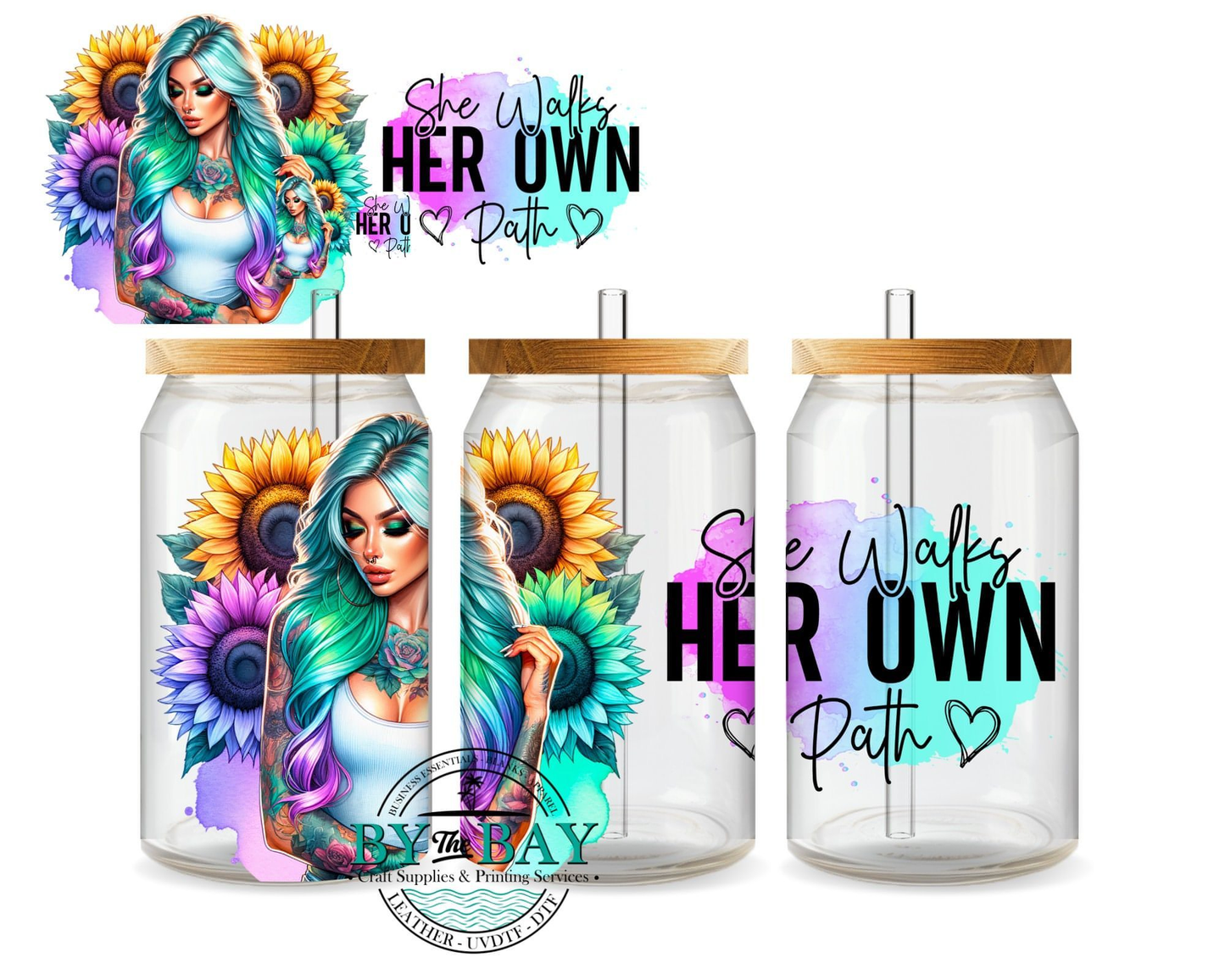 Walks her own path 16oz Wrap