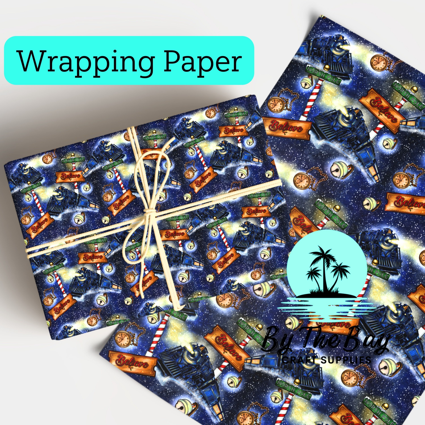 Christmas Train Wrapping Paper