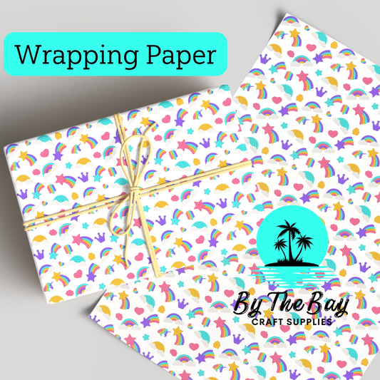 Pop White Wrapping Paper