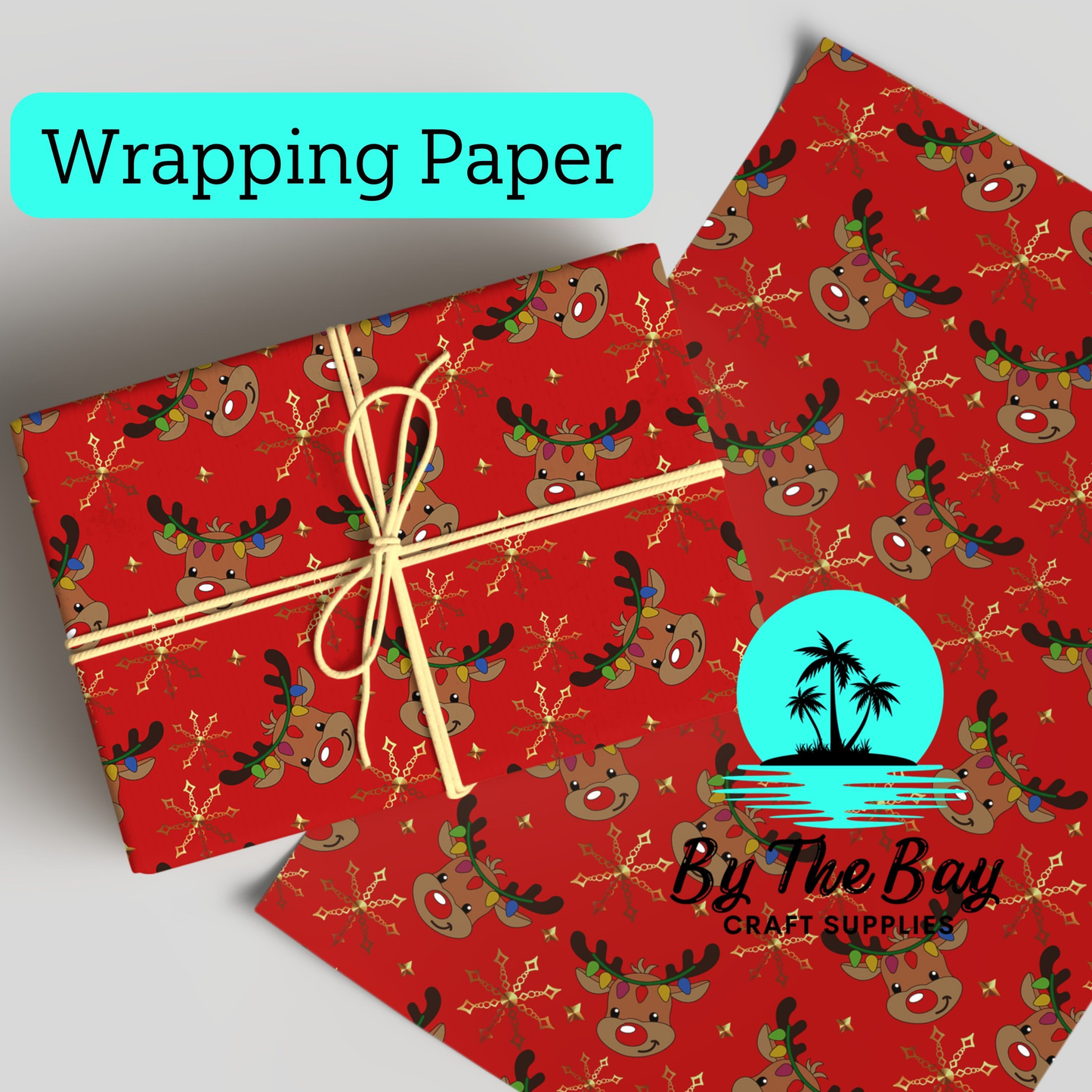 Reindeer Red Wrapping Paper