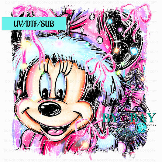 Miss Mouse Pink UV/DTF/SUB Print
