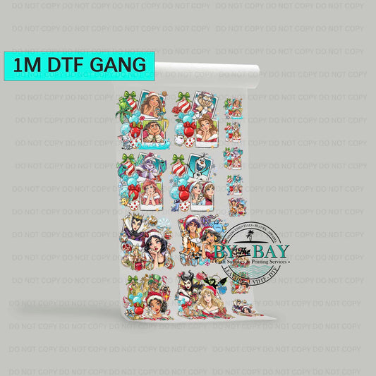 Xmas Princess 1 Pre-designed 1m DTF Gang Sheet