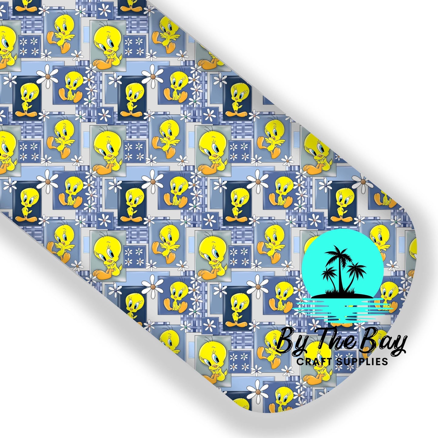 Yellow Bird Patches Faux Leatherette