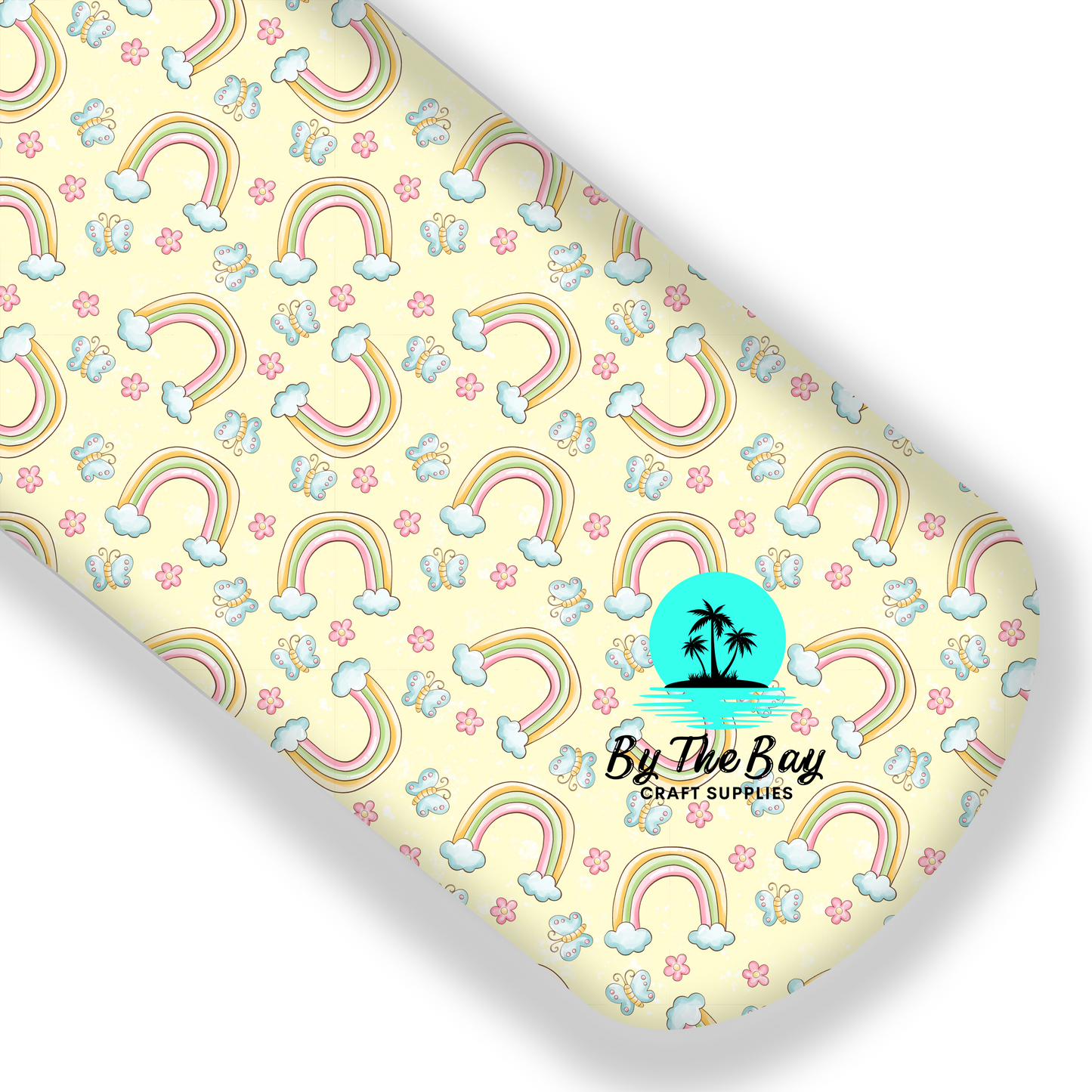 Yellow Rainbows Faux Leatherette