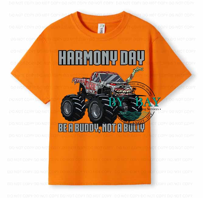 Zombie Truck Harmony Day Kids Tees
