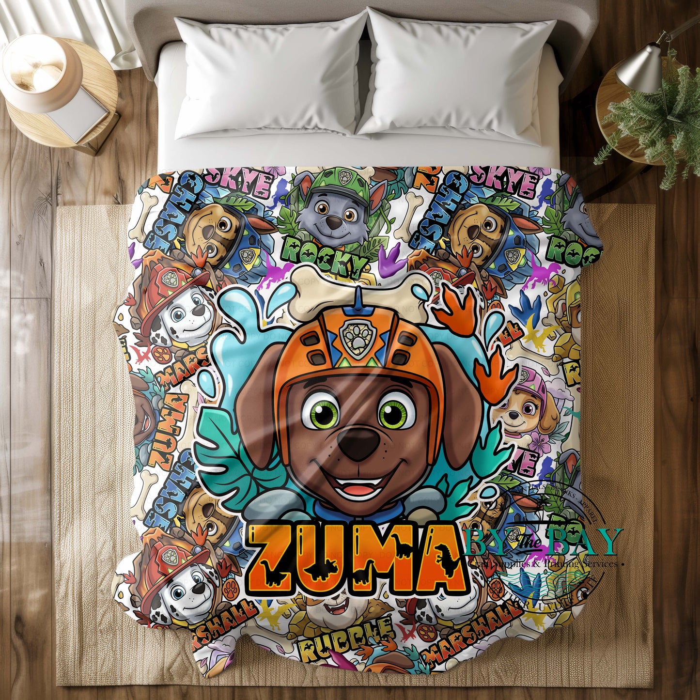 P Pups Orange Squish Minky Blankets (Various Sizes)