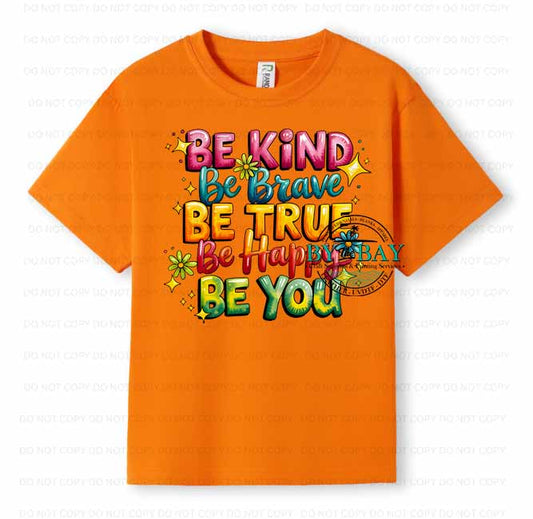 Be Kind Be Brave Harmony Day Kids Tee