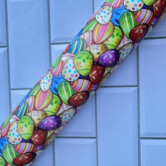 Colourful easter eggs - DESTASH FAUX LEATHER ROLL