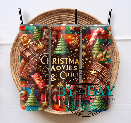 Christmas Movies and Chill 20oz SUB Tumbler Print