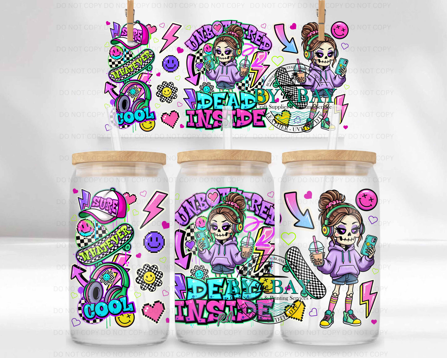 Dead Inside 16oz UVDTF Wrap