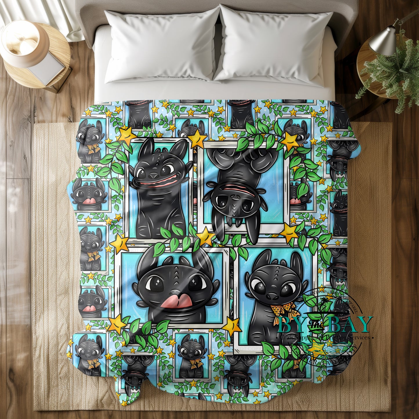 Dragons Blue Squish Minky Blankets (Various Sizes)