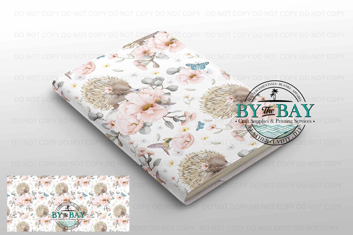 Floral Echidna - Ready made notepad Cover (Notepad & Pocket options available)