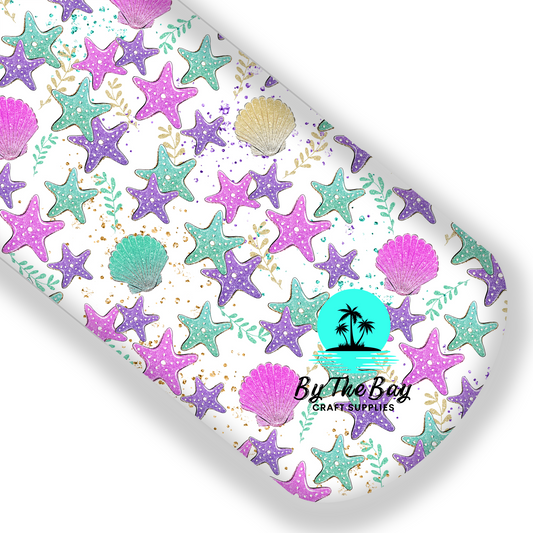 Glitter look stars and shells