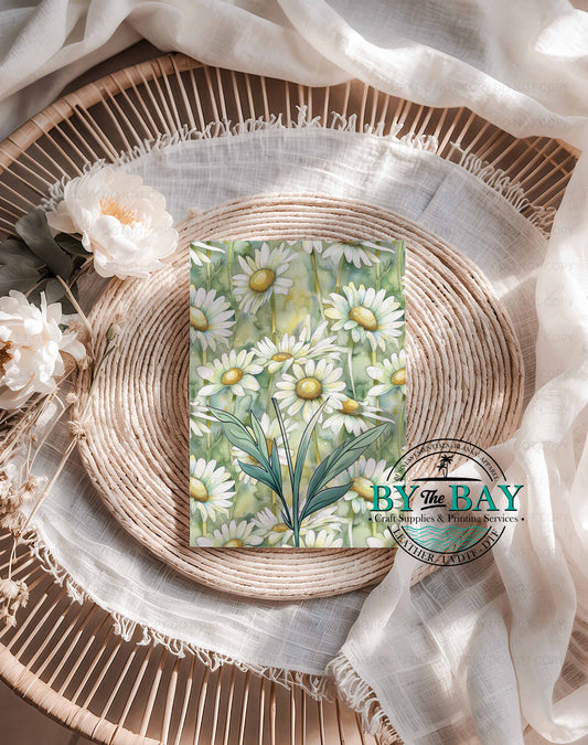 Green Daisy Candle Melt Cards