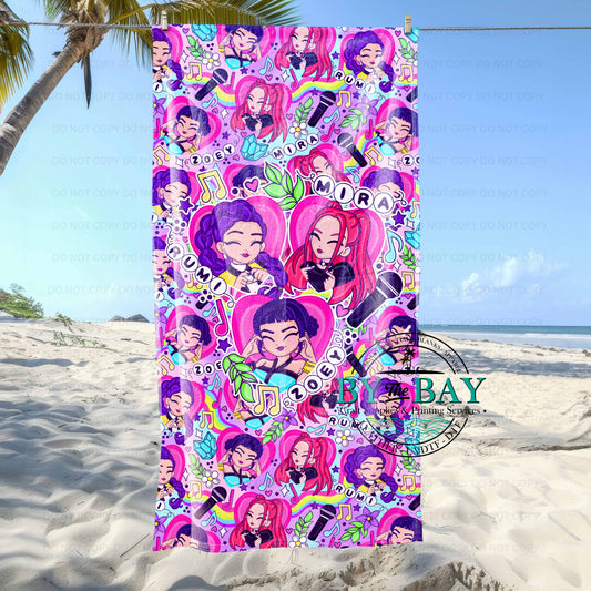 KP Cartoon Beach Towel