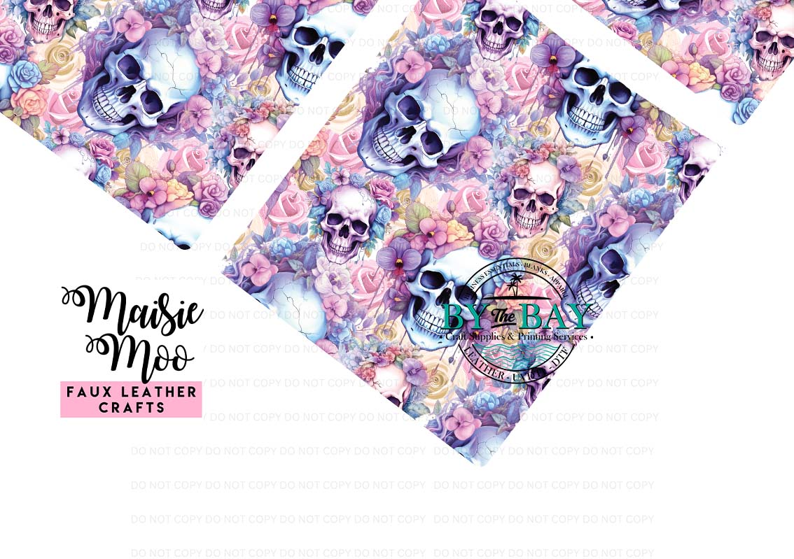 Pastel Skulls Ipad 11" & 13" & Kindle Sleeve (DIY & Ready made)