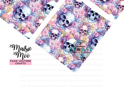 Pastel Skulls Ipad 11" & 13" & Kindle Sleeve (DIY & Ready made)