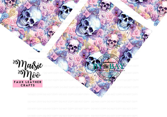 Pastel Skulls Ipad 11" & 13" & Kindle Sleeve (DIY & Ready made)