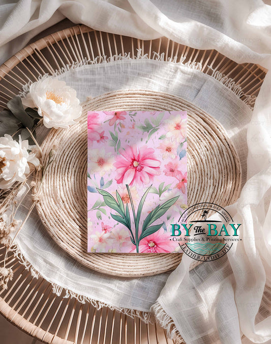 Pink Flower 02 Candle Melt Cards