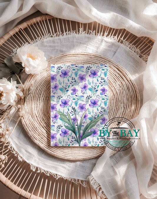 Purple Flower Candle Melt Cards