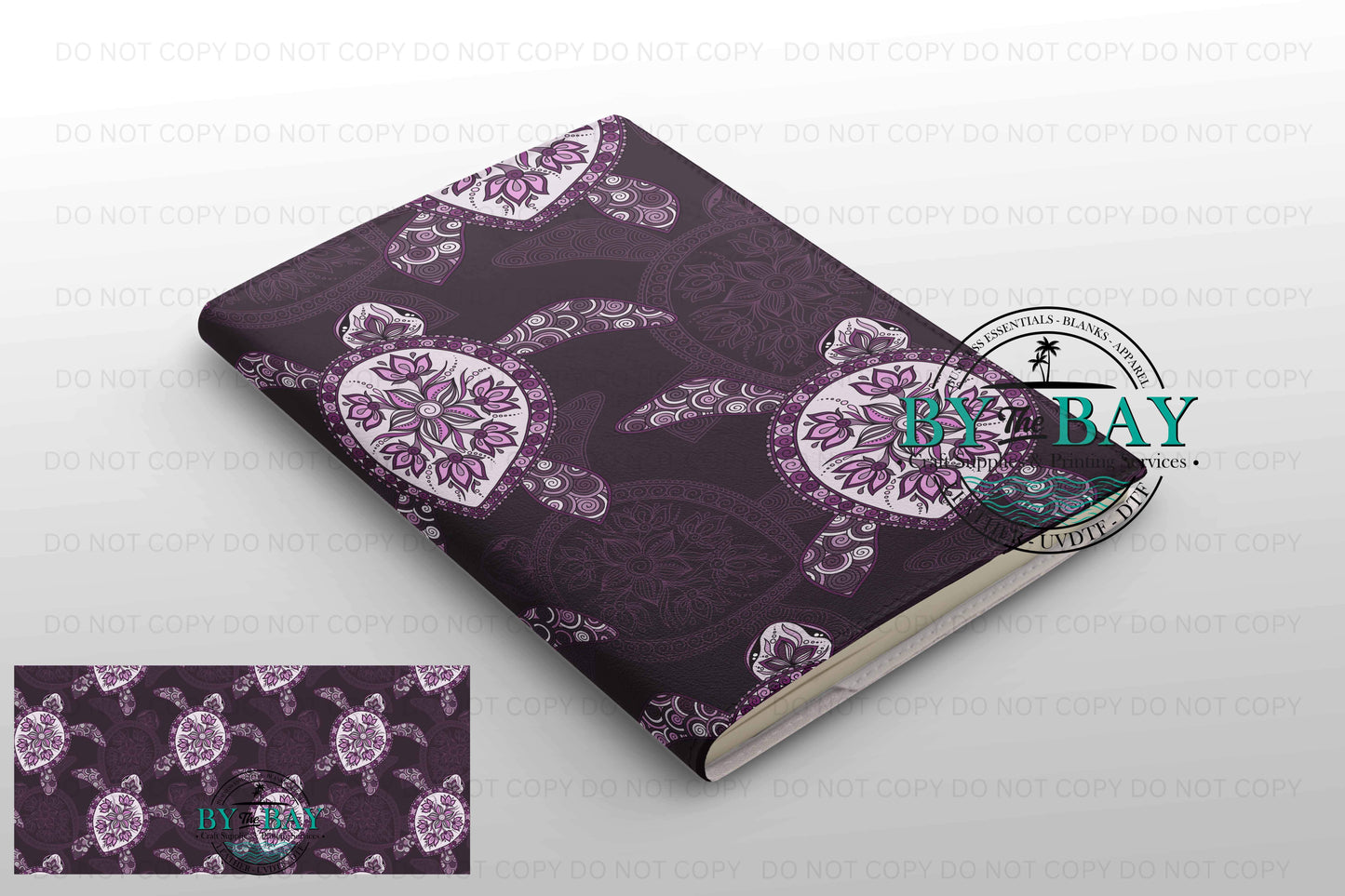 Purple Turtles - Ready made notepad Cover (Notepad & Pocket options available)