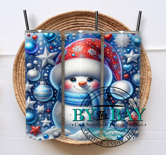 Red blue snowman