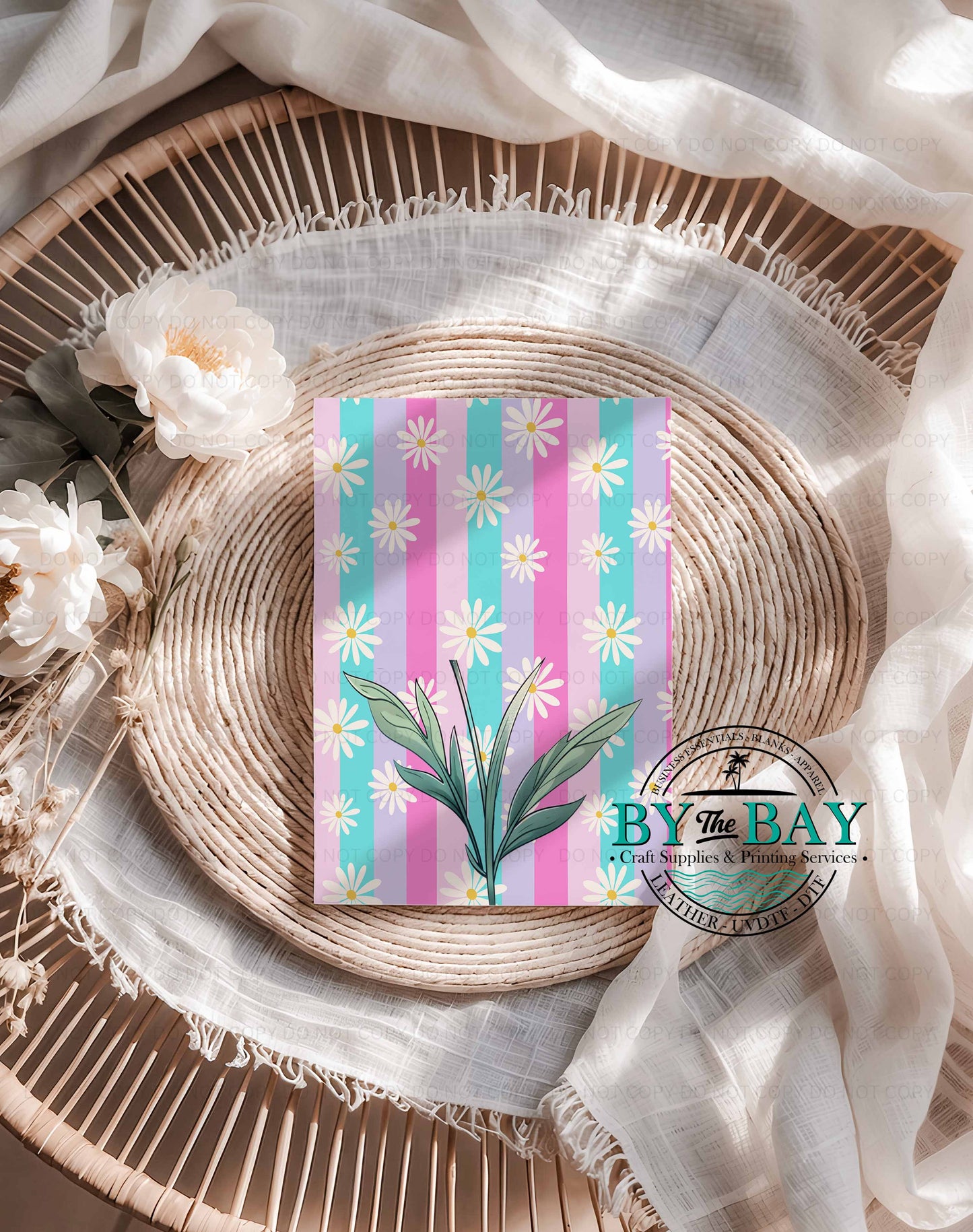 Striped Daisy Candle Melt Cards
