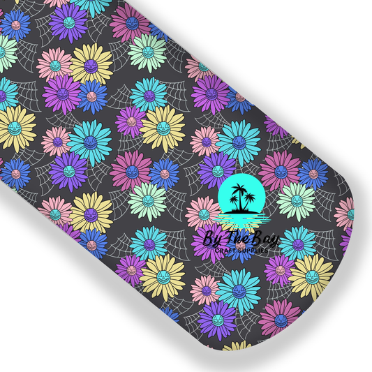 Spooky Flowers Dark Grey