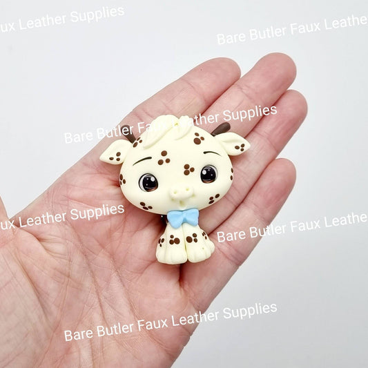 Giraffe with Blue Bow Tie - Bare Butler Faux Leather Supplies 