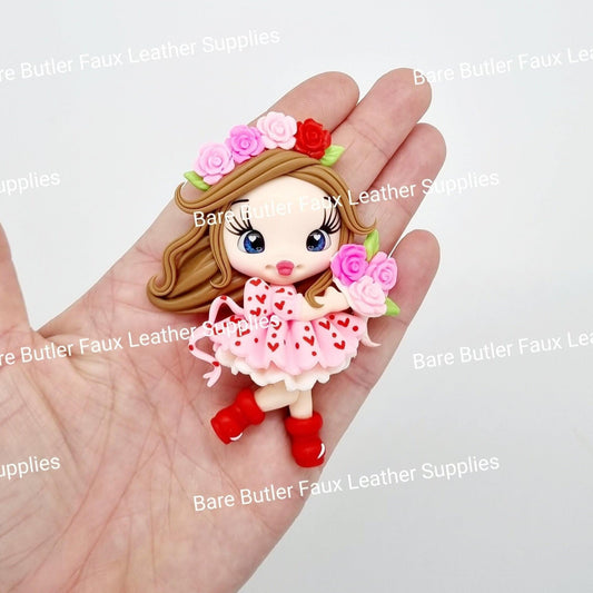 Primrose in Pink Dress Floral Crown - Bare Butler Faux Leather Supplies 