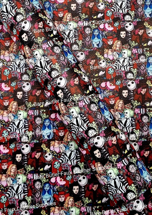 Halloween Character Mash Up Litchi - Bare Butler Faux Leather Supplies 