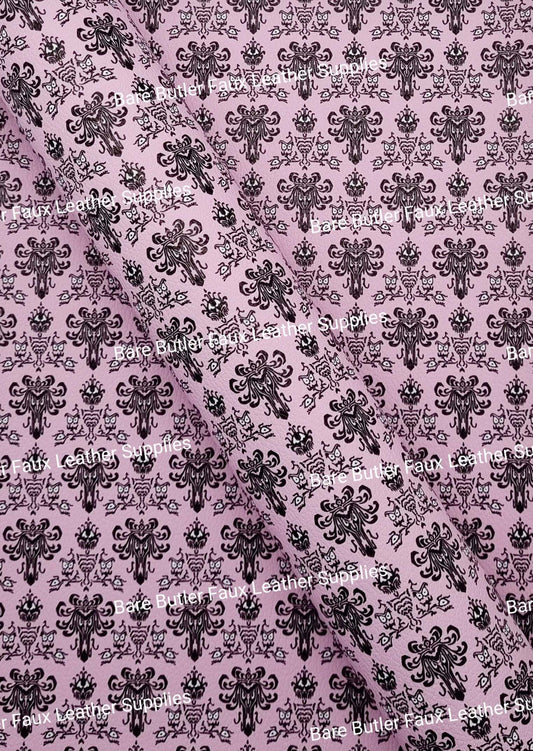 Spooky Owls Litchi - Bare Butler Faux Leather Supplies 