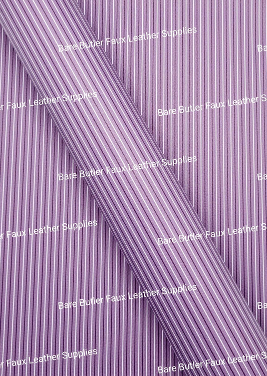 Purple Stripe Litchi - Bare Butler Faux Leather Supplies 