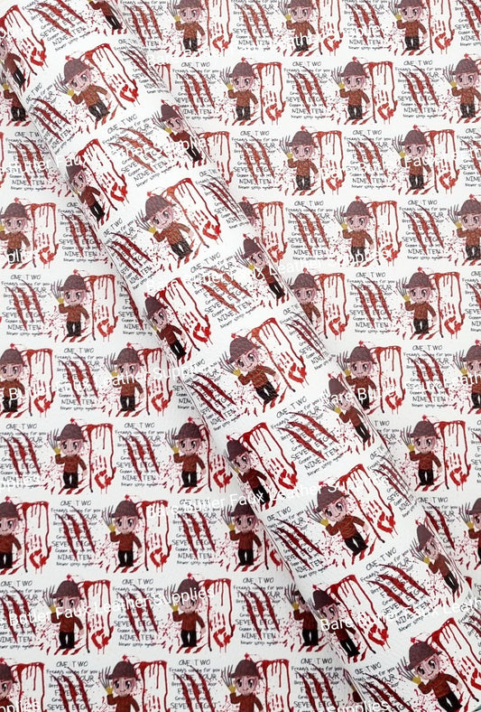 One, Two Freddy's Coming For You Litchi - Bare Butler Faux Leather Supplies 
