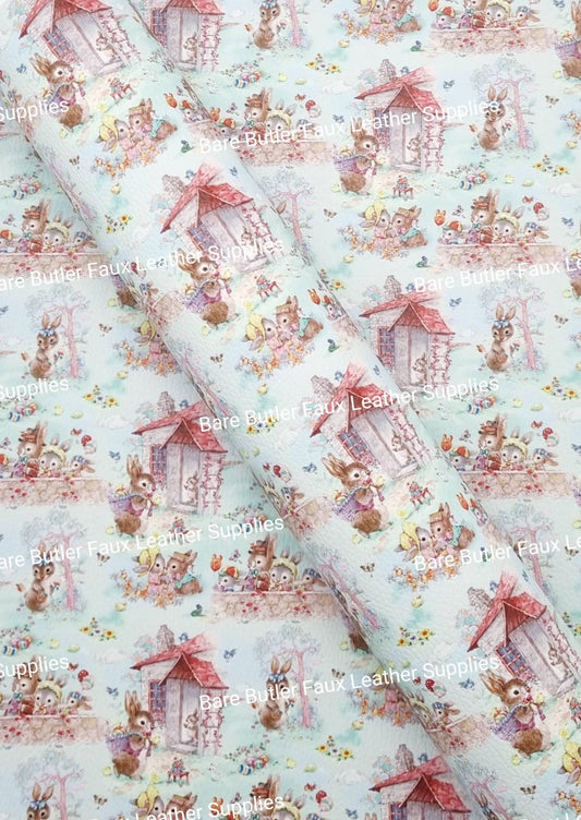 Bunny Family Litchi - Bare Butler Faux Leather Supplies 