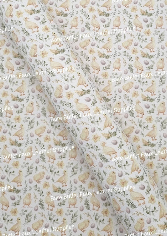 Baby Ducks & Chicks' Litchi - Bare Butler Faux Leather Supplies 