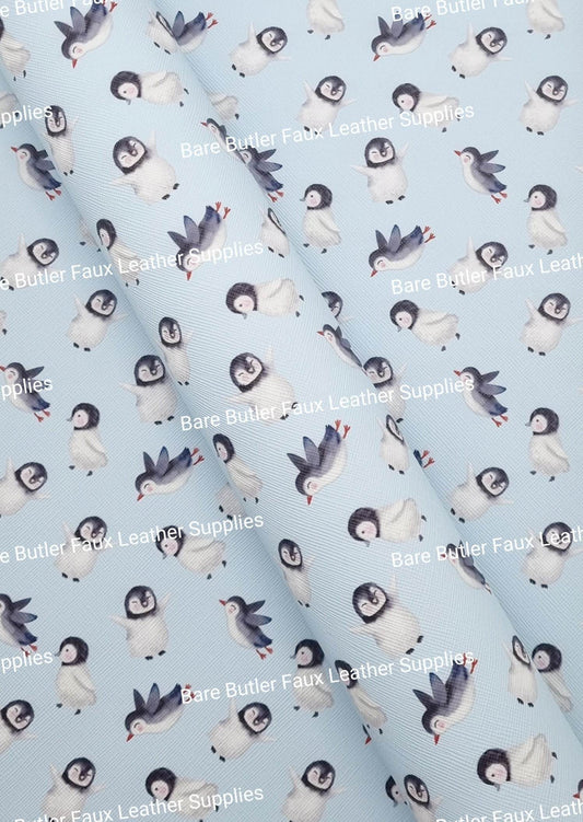 Penguins Faux Leather - Bare Butler Faux Leather Supplies 