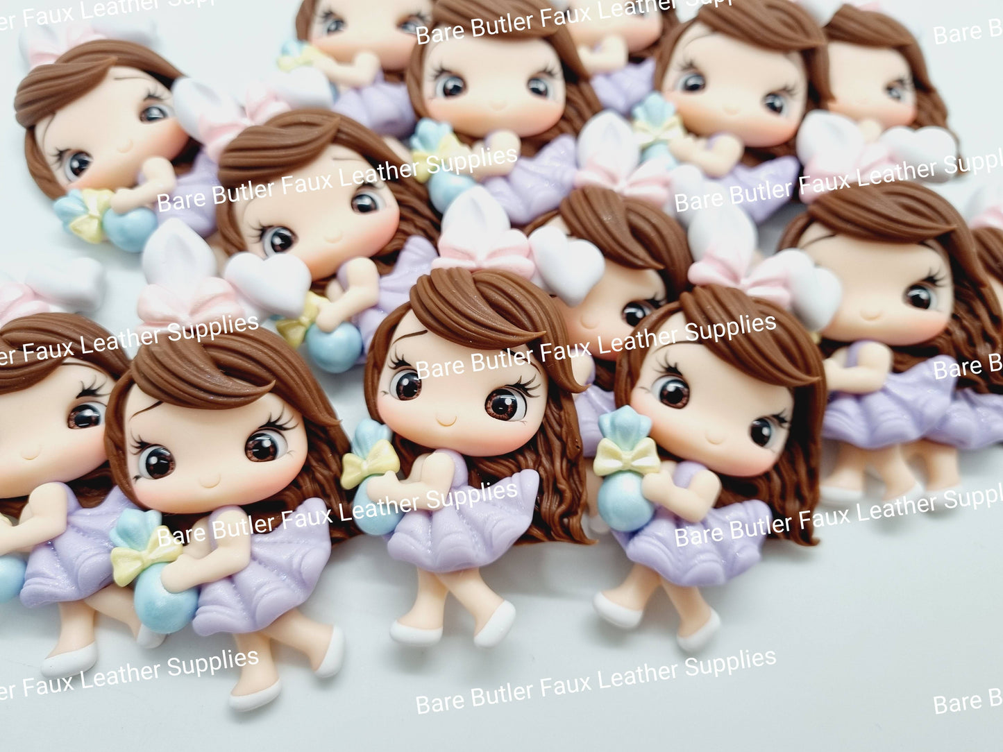 Girl with Rabbit - Bare Butler Faux Leather Supplies 