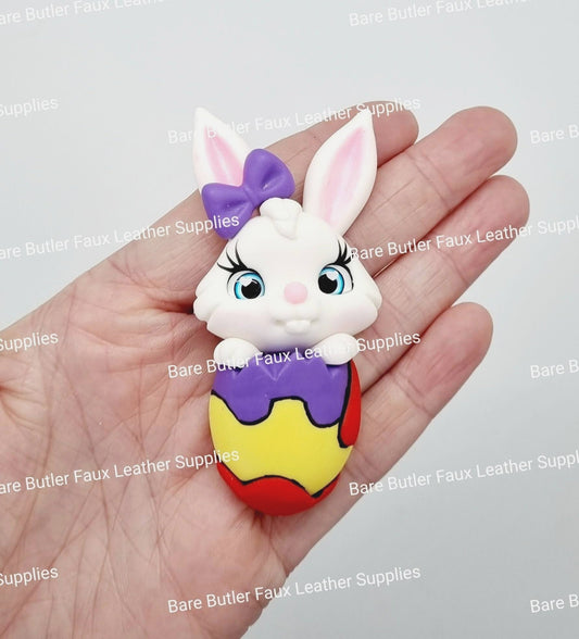 Bunny in Egg - Bare Butler Faux Leather Supplies 