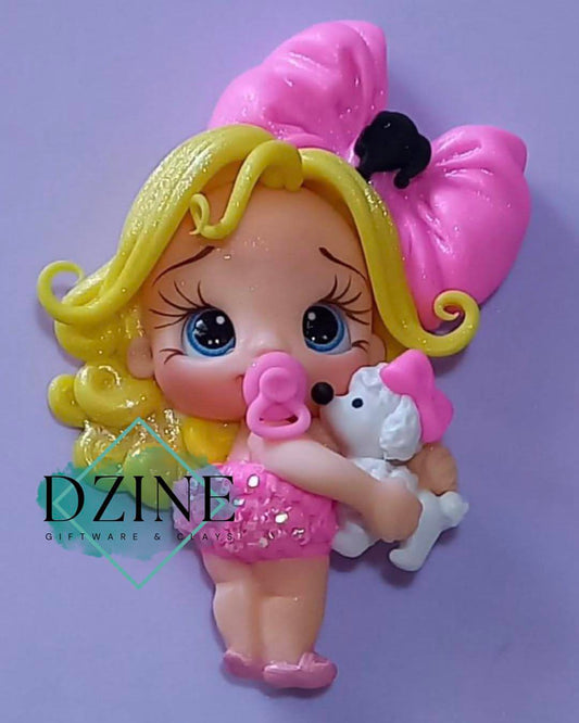 Ely's cute baby & poodle