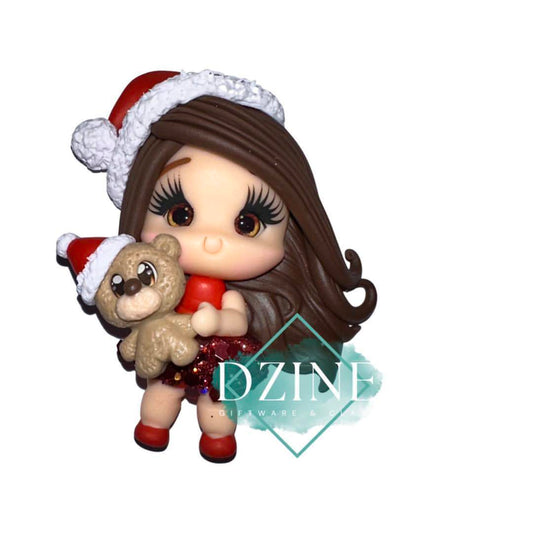 Christmas girl with teddy