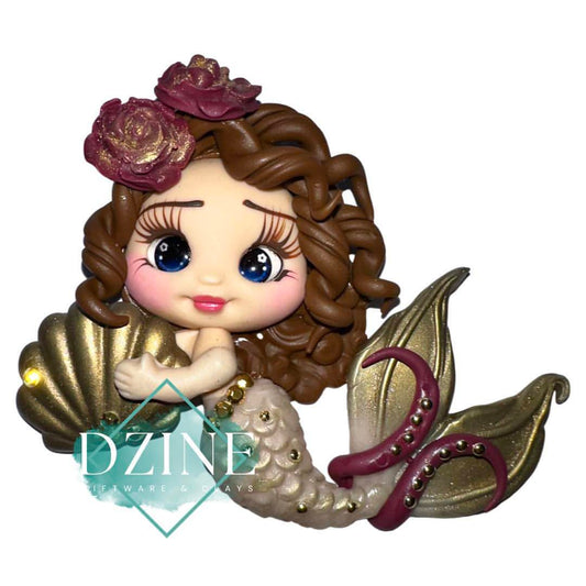 Rose gold mermaid by Leina