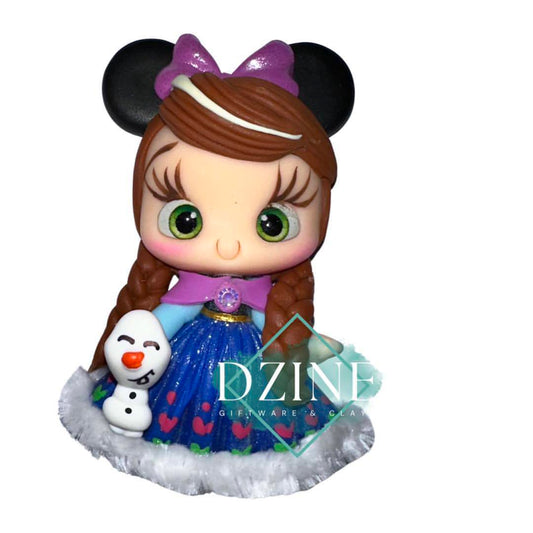 Christmas brunette snow princess mouse ears