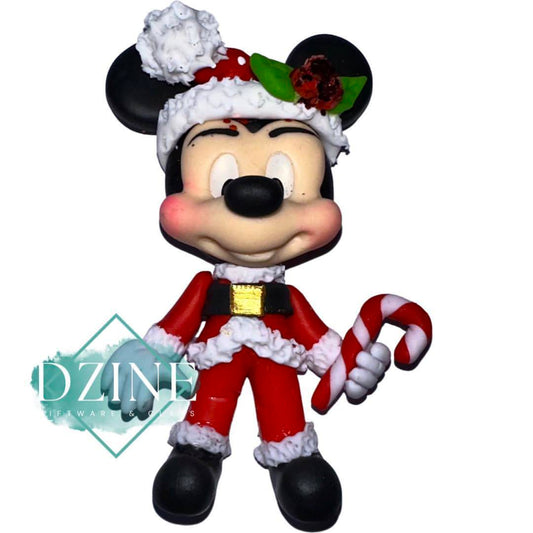 Santa Mr Mouse with polka dot hat