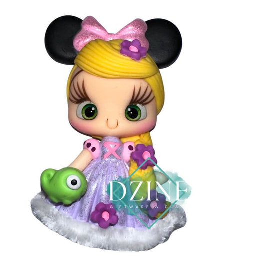 Christmas long haired princess with mouse ears